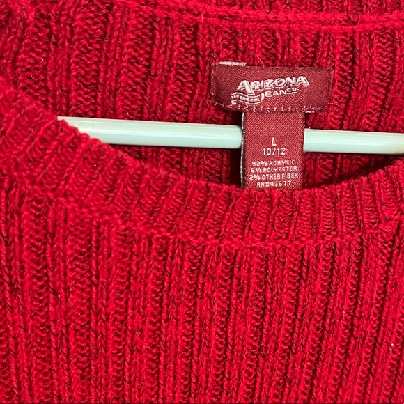 NWOT Arizona Girls Red Sweater - Picture 3 of 8